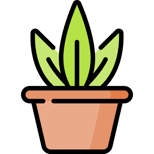 Plant pot botanic garden pot icon