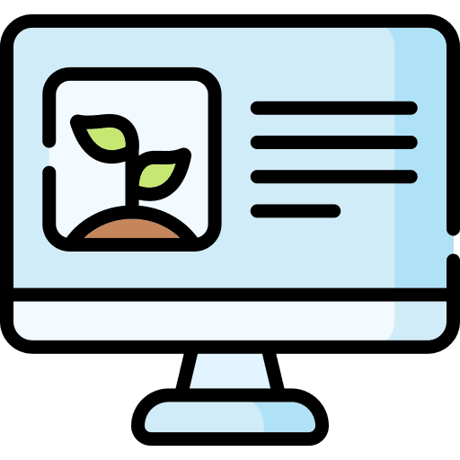 Observation research farming and gardening monitor icon Observation research farming and gardening monitor icon