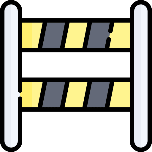 Barrier construction signaling road barrier icon