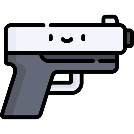 Gun weapon handgun firearm icon