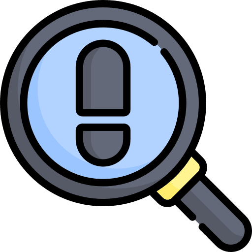 Investigation clue security detective icon
