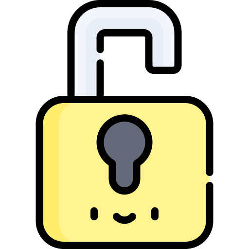Lock open lock unlock unsecure icon