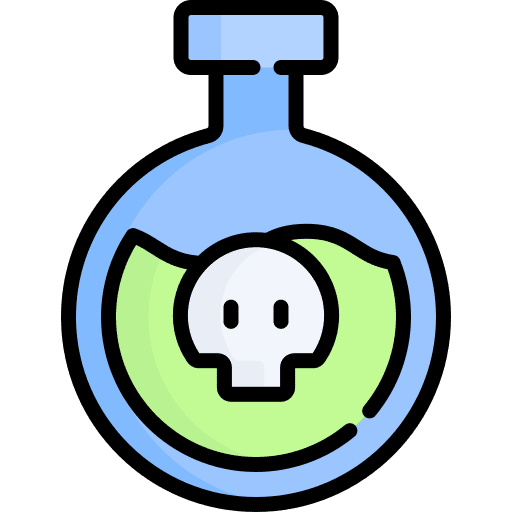 Poison flask skull poisonous icon