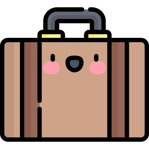 Suitcase travel portfolio suitcase icon