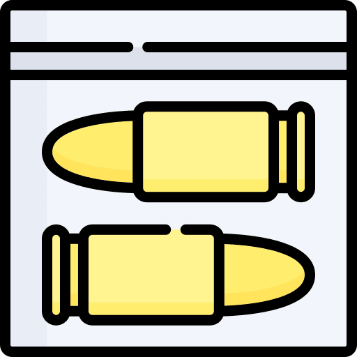Evidence shells evidence gun icon