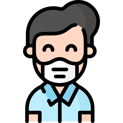 Man covid 19 avatar user icon