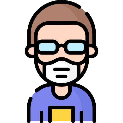 Man user man medical mask icon