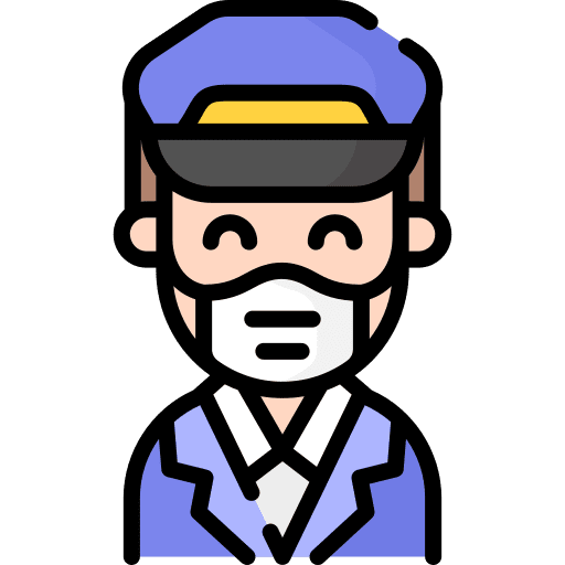 Pilot coronavirus medical mask avatar icon