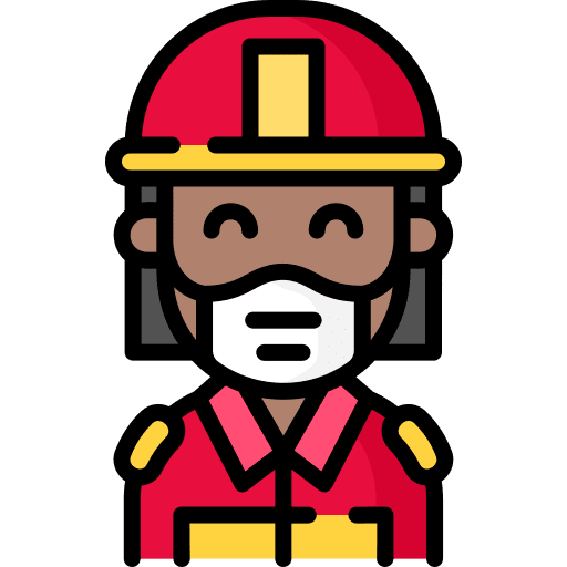 Firefighter avatar covid 19 firefighter icon