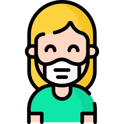 Woman avatar coronavirus covid 19 icon