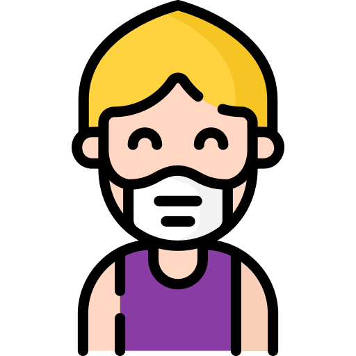 Woman coronavirus user avatar icon