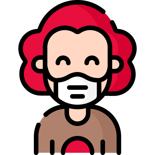 Woman medical mask people woman icon