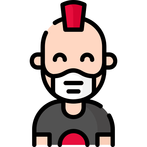 Man medical mask people coronavirus icon