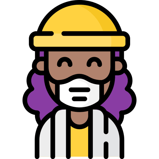 Woman avatar covid 19 medical mask icon