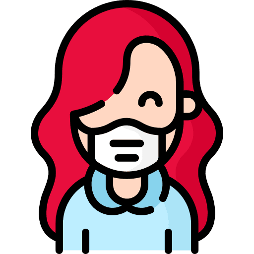 Woman covid 19 avatar woman icon