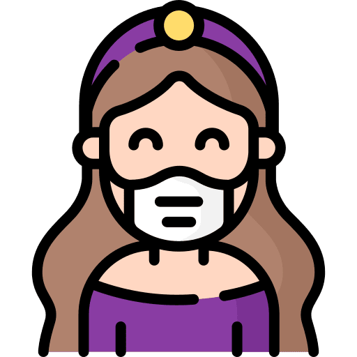 Woman user avatar covid 19 icon