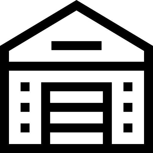 Warehouse door building real estate icon