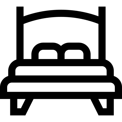 Bed sleep wellness furniture and household icon