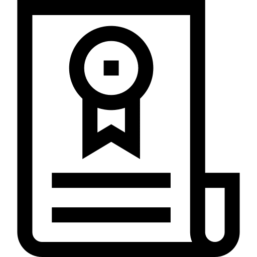 Certificate education badge credential icon