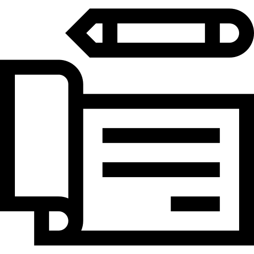 Cheque banking cheque writing tool icon