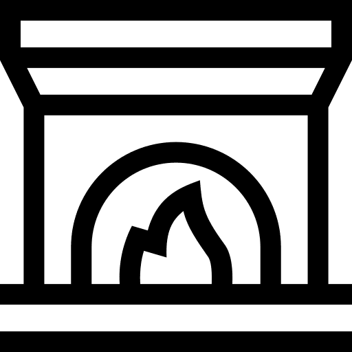 Chimney living room winter fireplace icon