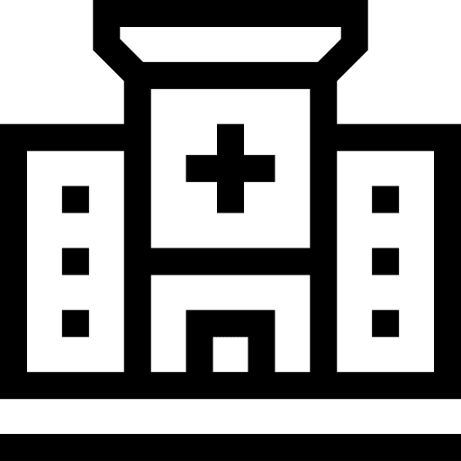 Hospital building healthcare and medical health clinic icon