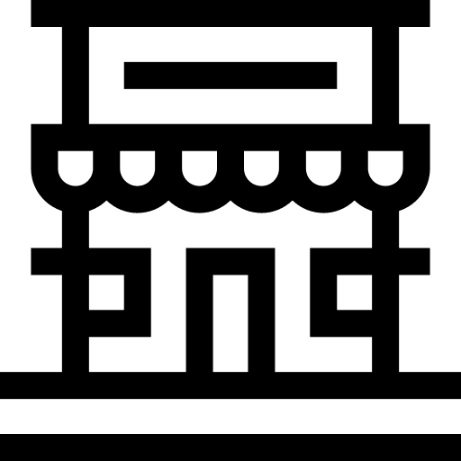 Shop store business architecture and city icon