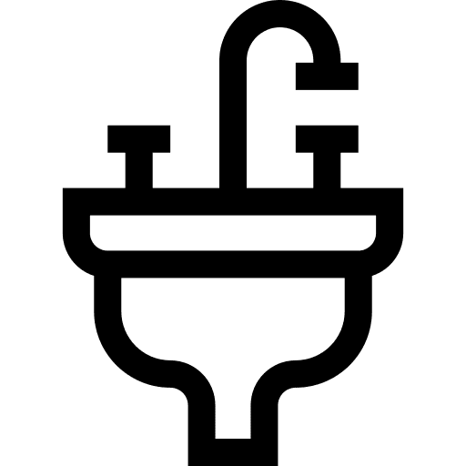 Sink cleaner furniture and household sink icon