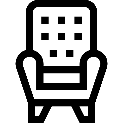 Armchair couch living room interior design icon