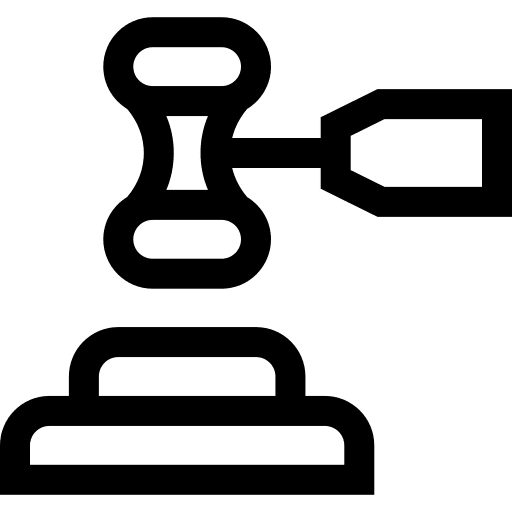 Auction legal law judge icon