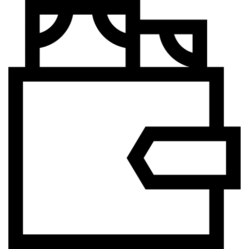 Wallet cash business and finance billfold icon