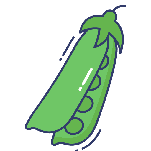 Peas organic food and restaurant peas icon