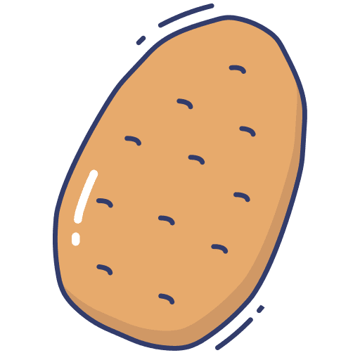 Potato organic vegan food and restaurant icon