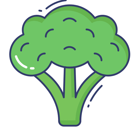 Broccoli diet food and restaurant vegan icon