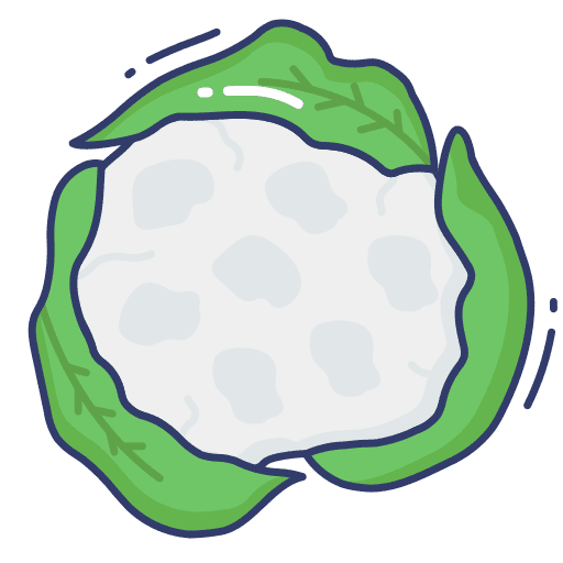 Cauliflower diet organic vegan icon