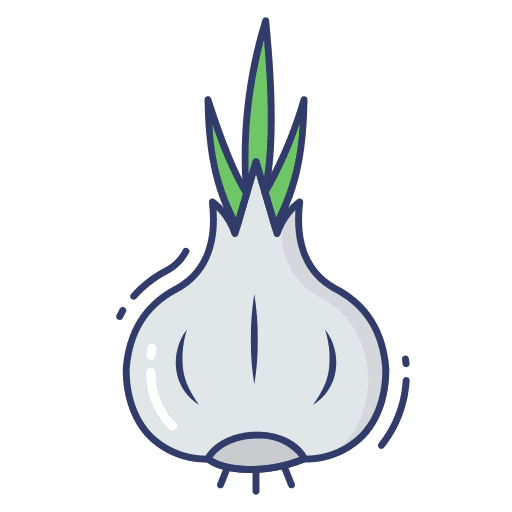 Garlic food and restaurant vegetarian garlic icon