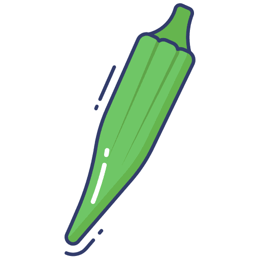 Okra vegetable organic okra icon