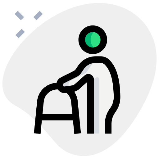 Old man retired senior patient icon