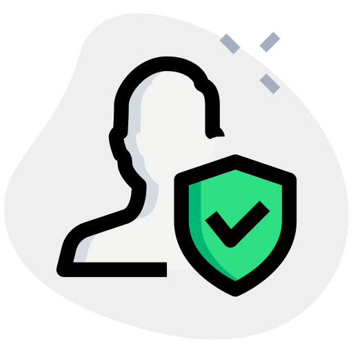 User coverage verified user friendly icon