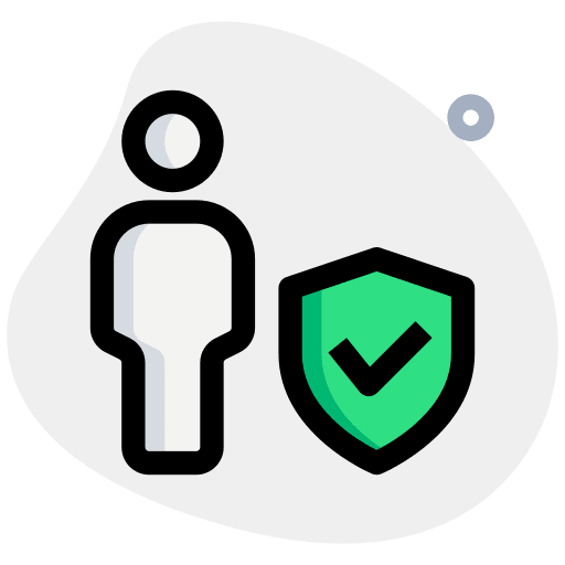 Protected protection human security icon