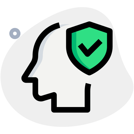 Protection user neurology shield icon