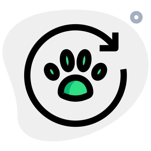 Refresh paw animal pawprint icon