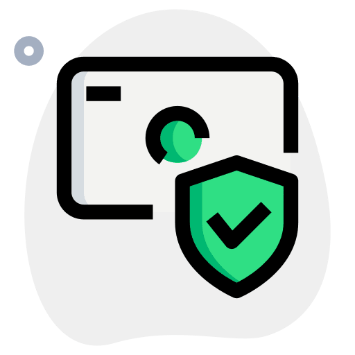 Secured secured coverage business and finance icon