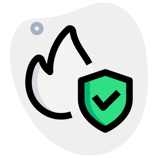Insurance element flame burning icon