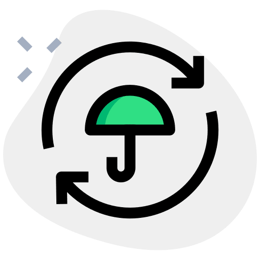 Umbrella insurance umbrella security icon