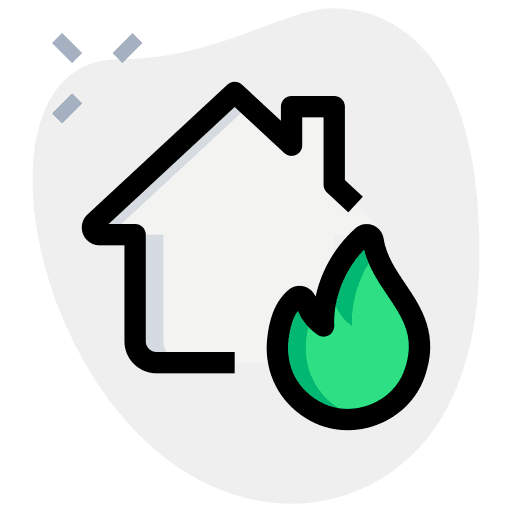 Fire real estate danger burn icon