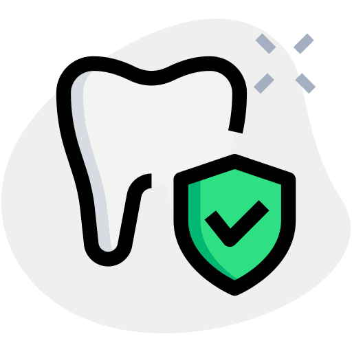 Protect security teeth dental icon