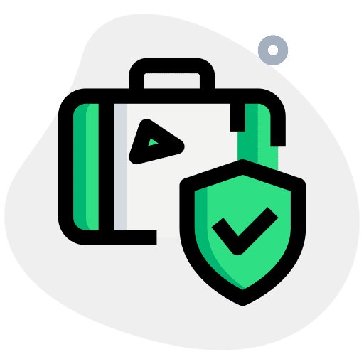 Suitcase travel insurance suitcase luggage icon