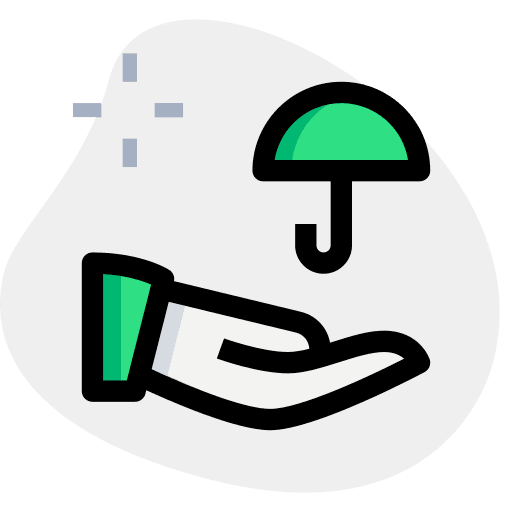 Umbrella safety share insurance icon