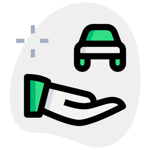 Share vehicle hand auto icon